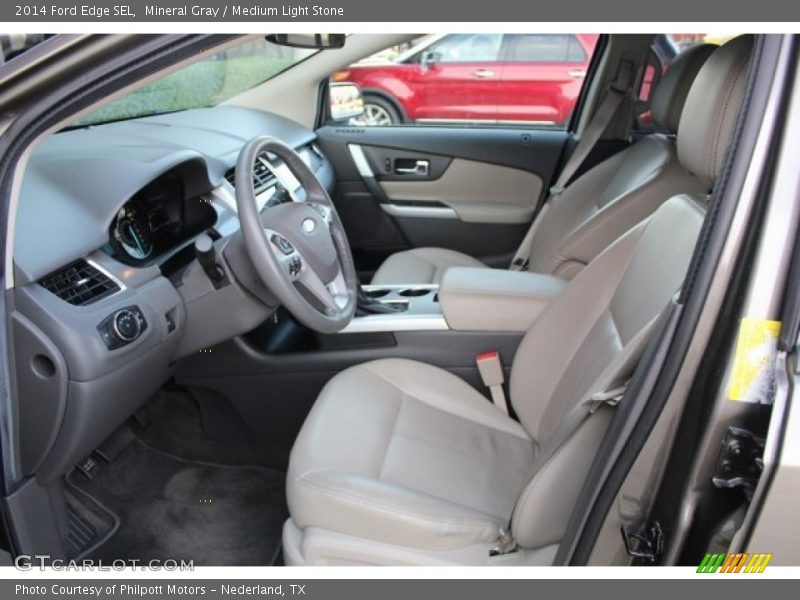 Mineral Gray / Medium Light Stone 2014 Ford Edge SEL