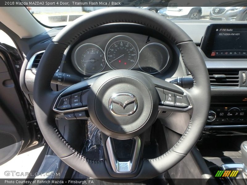 Titanium Flash Mica / Black 2018 Mazda MAZDA3 Sport 4 Door