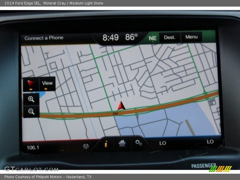 Mineral Gray / Medium Light Stone 2014 Ford Edge SEL