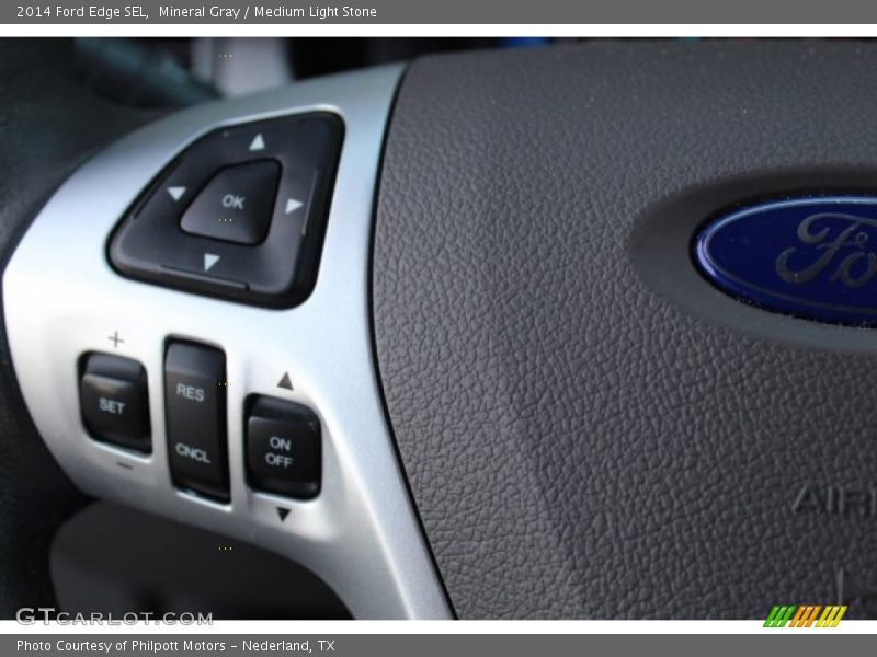Mineral Gray / Medium Light Stone 2014 Ford Edge SEL
