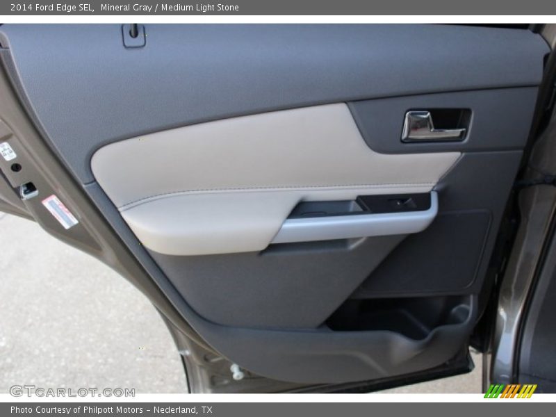 Mineral Gray / Medium Light Stone 2014 Ford Edge SEL