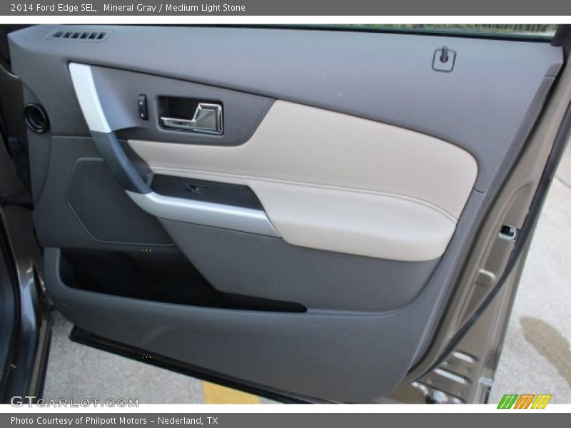 Mineral Gray / Medium Light Stone 2014 Ford Edge SEL