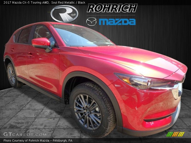 Soul Red Metallic / Black 2017 Mazda CX-5 Touring AWD