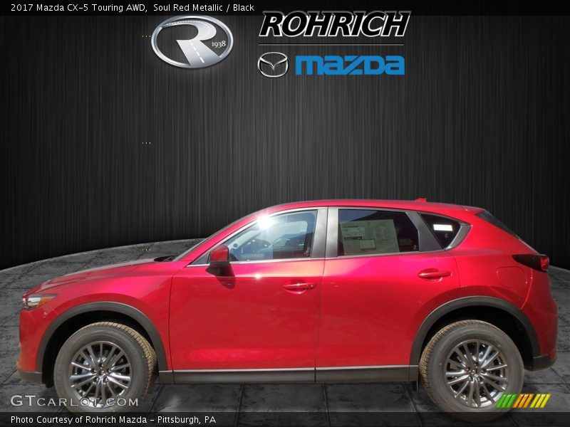 Soul Red Metallic / Black 2017 Mazda CX-5 Touring AWD