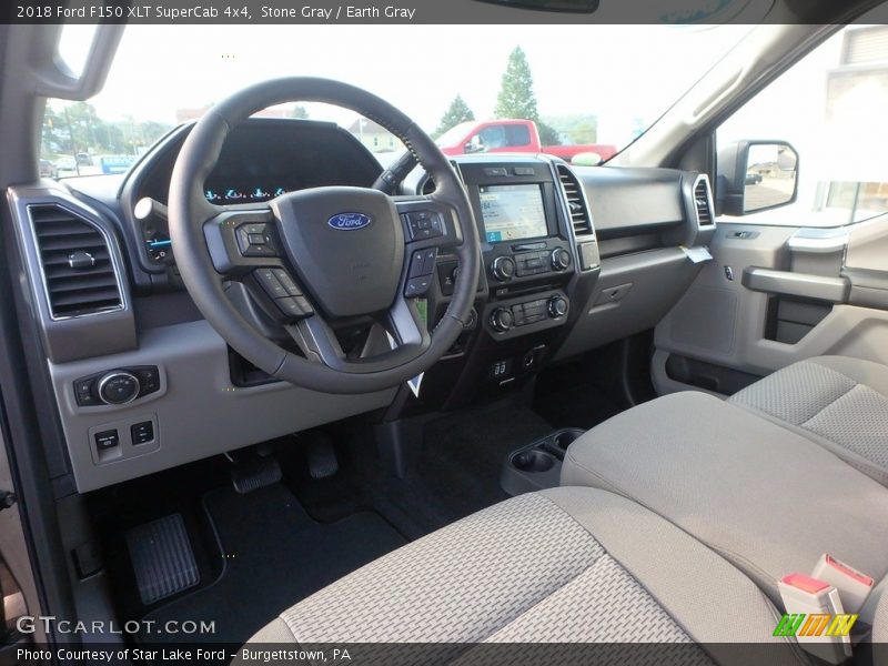  2018 F150 XLT SuperCab 4x4 Earth Gray Interior