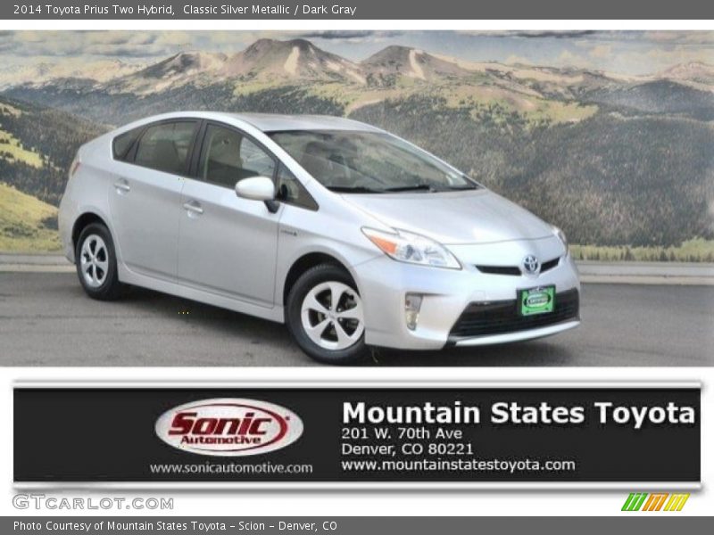 Classic Silver Metallic / Dark Gray 2014 Toyota Prius Two Hybrid