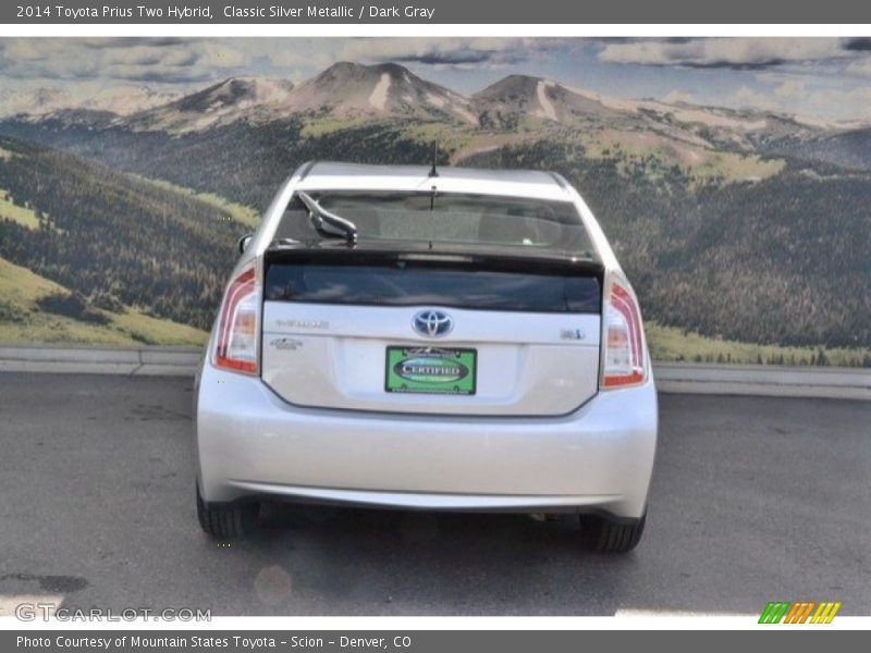 Classic Silver Metallic / Dark Gray 2014 Toyota Prius Two Hybrid