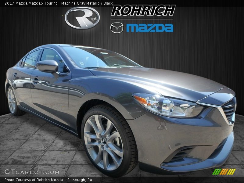 Machine Gray Metallic / Black 2017 Mazda Mazda6 Touring