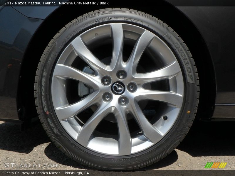 Machine Gray Metallic / Black 2017 Mazda Mazda6 Touring