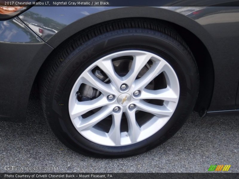 Nightfall Gray Metallic / Jet Black 2017 Chevrolet Malibu LT