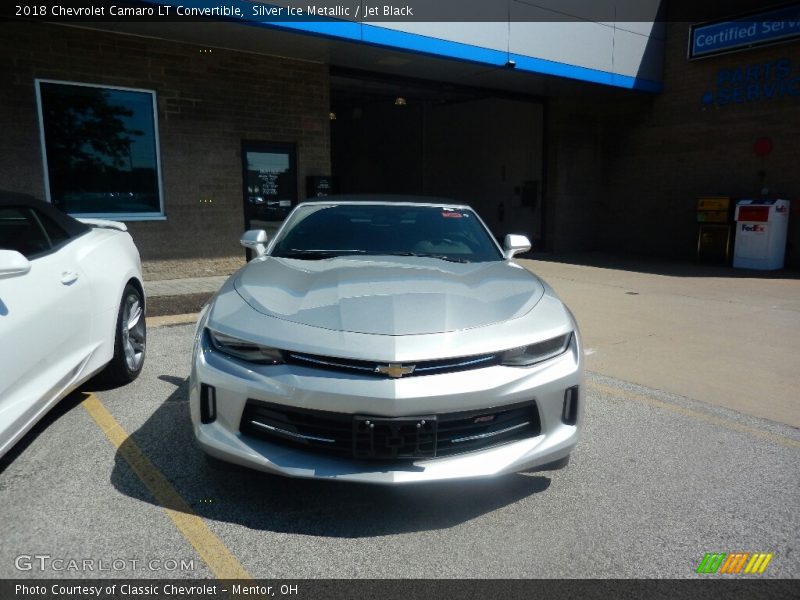 Silver Ice Metallic / Jet Black 2018 Chevrolet Camaro LT Convertible