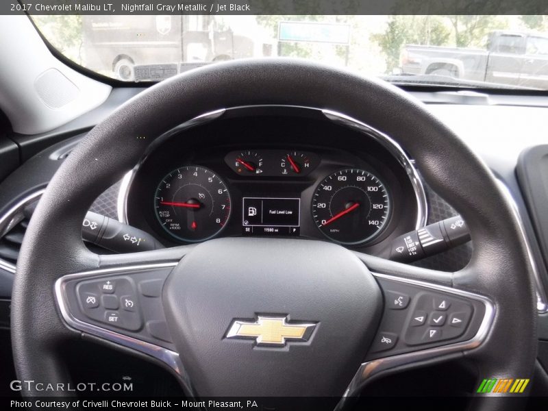 Nightfall Gray Metallic / Jet Black 2017 Chevrolet Malibu LT