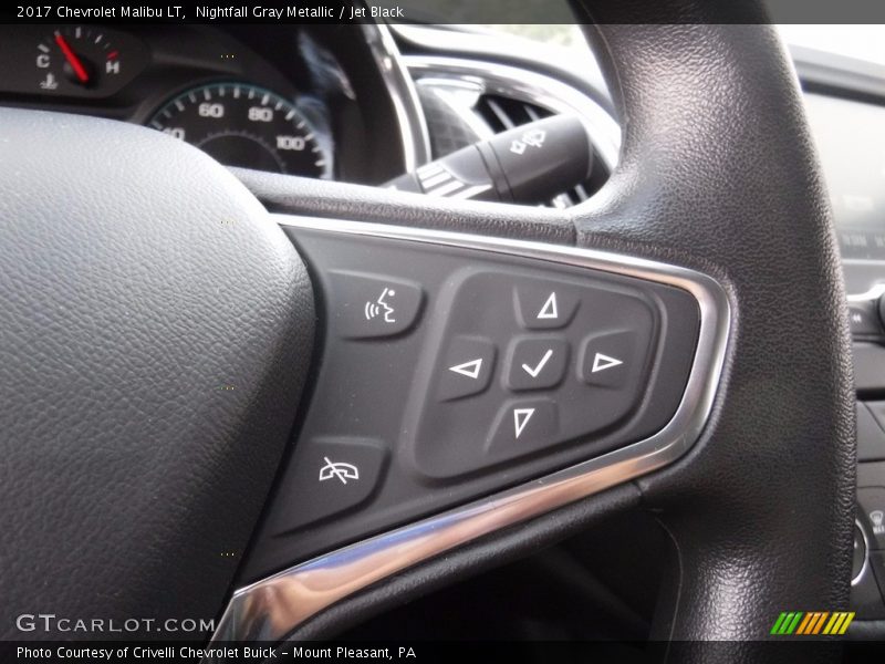 Nightfall Gray Metallic / Jet Black 2017 Chevrolet Malibu LT