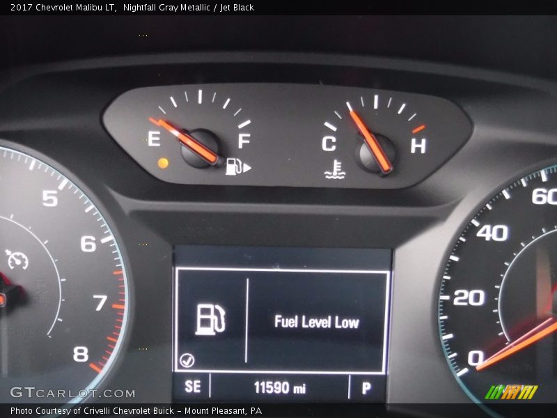 Nightfall Gray Metallic / Jet Black 2017 Chevrolet Malibu LT