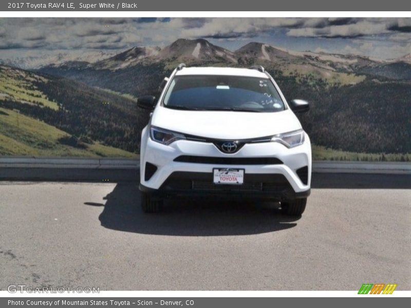 Super White / Black 2017 Toyota RAV4 LE