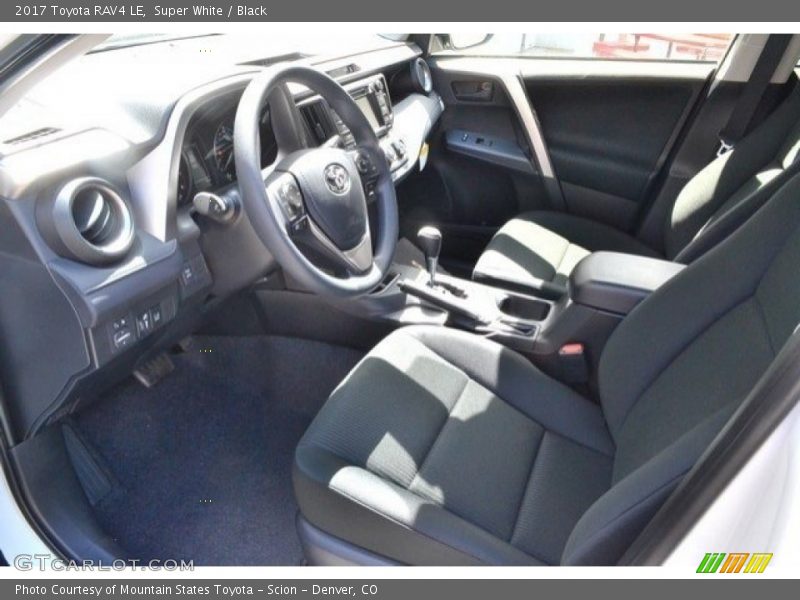 Super White / Black 2017 Toyota RAV4 LE