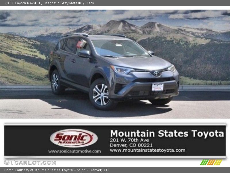 Magnetic Gray Metallic / Black 2017 Toyota RAV4 LE