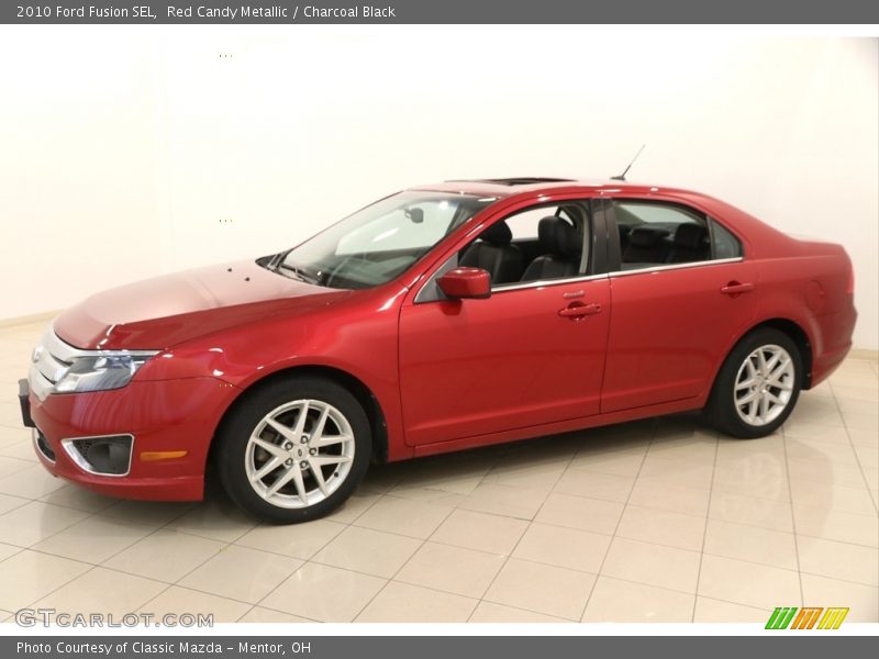 Red Candy Metallic / Charcoal Black 2010 Ford Fusion SEL