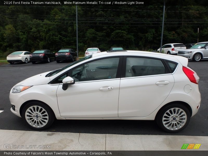  2016 Fiesta Titanium Hatchback White Platinum Metallic Tri-coat