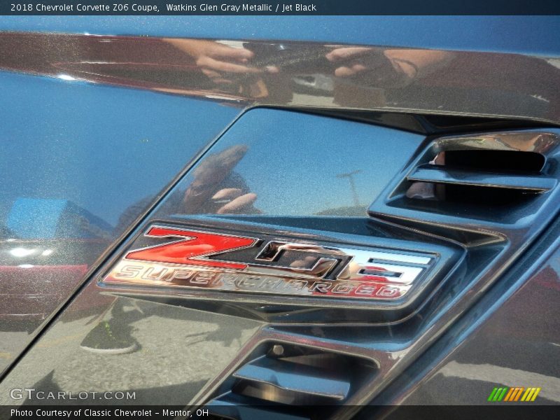 Watkins Glen Gray Metallic / Jet Black 2018 Chevrolet Corvette Z06 Coupe