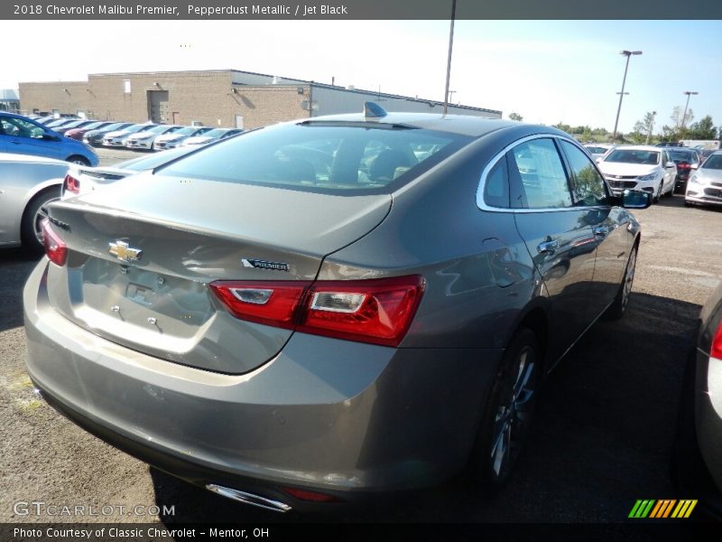Pepperdust Metallic / Jet Black 2018 Chevrolet Malibu Premier