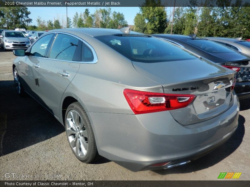 Pepperdust Metallic / Jet Black 2018 Chevrolet Malibu Premier