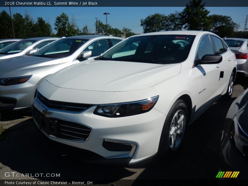 Summit White / Jet Black 2018 Chevrolet Malibu LS
