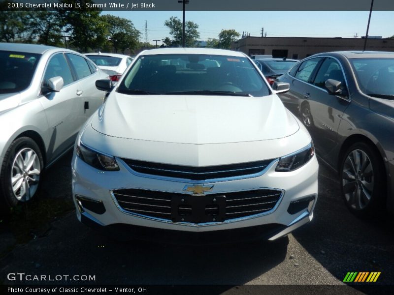 Summit White / Jet Black 2018 Chevrolet Malibu LS