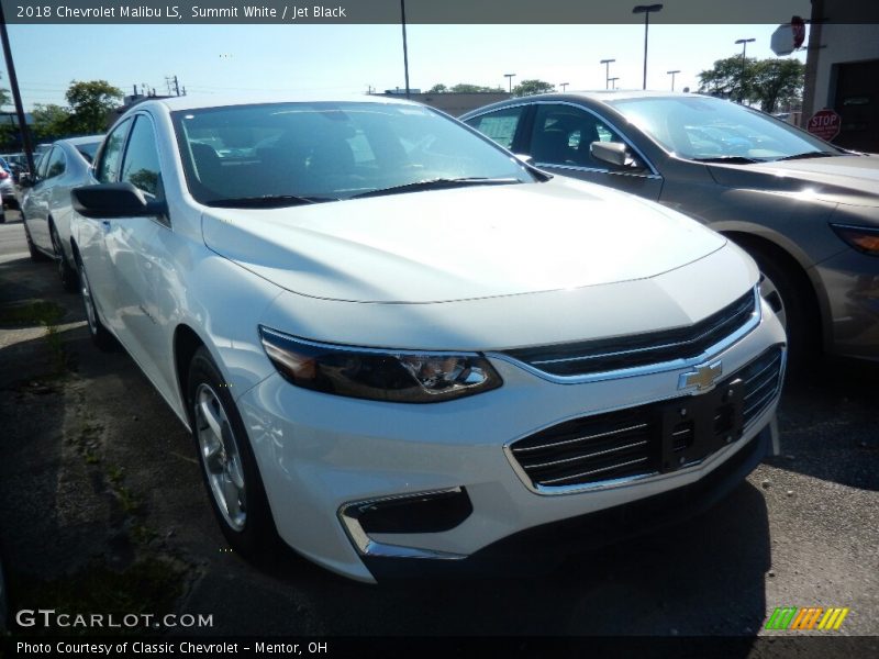 Summit White / Jet Black 2018 Chevrolet Malibu LS