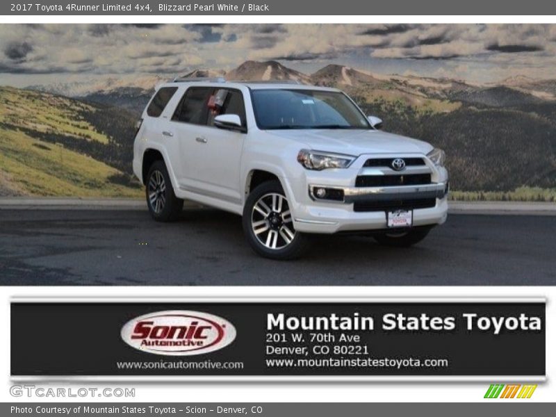 Blizzard Pearl White / Black 2017 Toyota 4Runner Limited 4x4