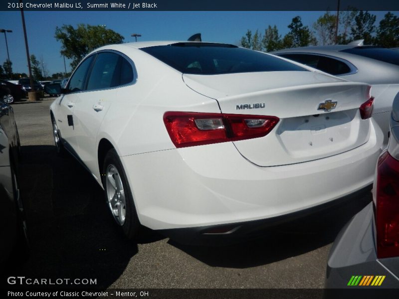 Summit White / Jet Black 2018 Chevrolet Malibu LS