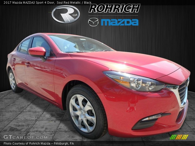 Soul Red Metallic / Black 2017 Mazda MAZDA3 Sport 4 Door