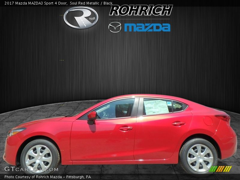 Soul Red Metallic / Black 2017 Mazda MAZDA3 Sport 4 Door