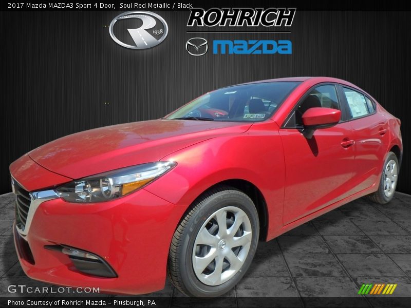 Soul Red Metallic / Black 2017 Mazda MAZDA3 Sport 4 Door