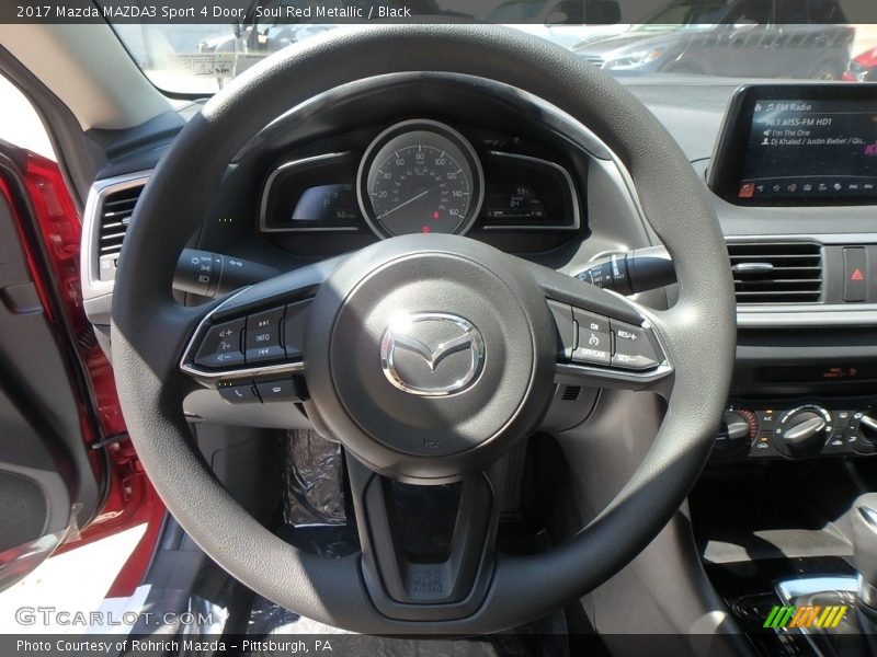 Soul Red Metallic / Black 2017 Mazda MAZDA3 Sport 4 Door