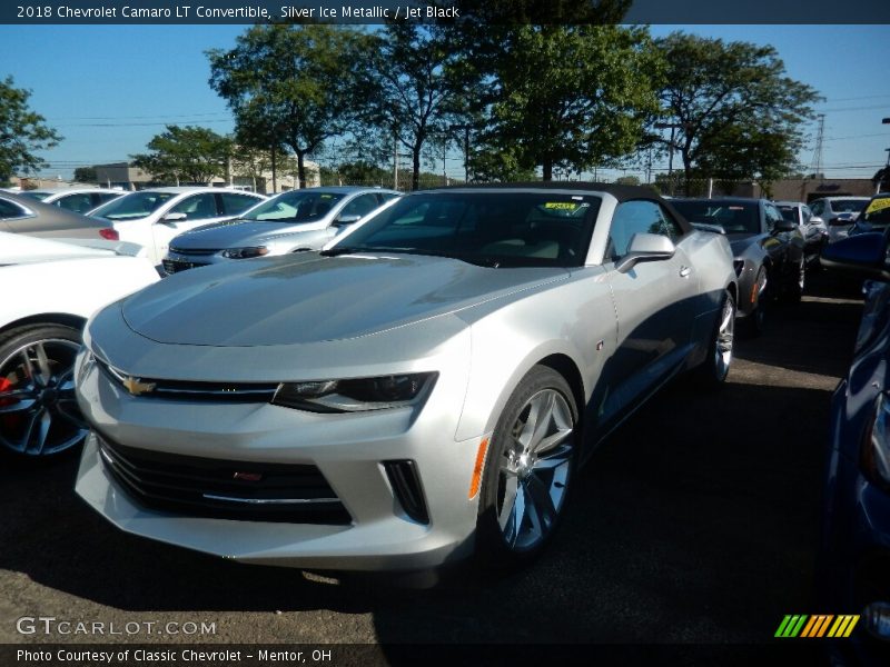 Silver Ice Metallic / Jet Black 2018 Chevrolet Camaro LT Convertible