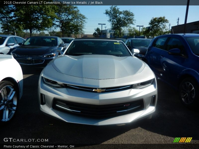 Silver Ice Metallic / Jet Black 2018 Chevrolet Camaro LT Convertible