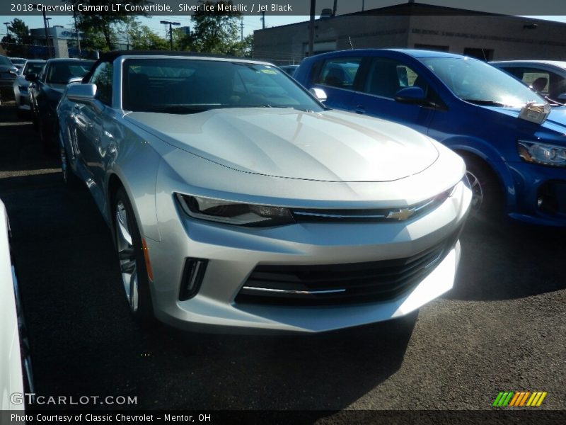 Silver Ice Metallic / Jet Black 2018 Chevrolet Camaro LT Convertible