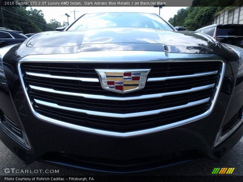 Dark Adriatic Blue Metallic / Jet Black/Jet Black 2016 Cadillac CTS 2.0T Luxury AWD Sedan
