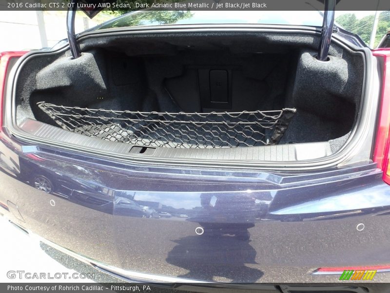 Dark Adriatic Blue Metallic / Jet Black/Jet Black 2016 Cadillac CTS 2.0T Luxury AWD Sedan