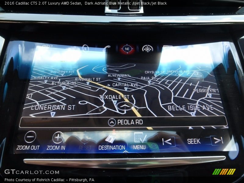 Dark Adriatic Blue Metallic / Jet Black/Jet Black 2016 Cadillac CTS 2.0T Luxury AWD Sedan
