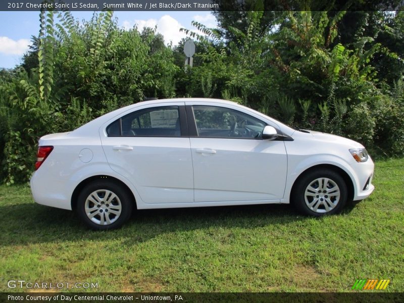 Summit White / Jet Black/Dark Titanium 2017 Chevrolet Sonic LS Sedan