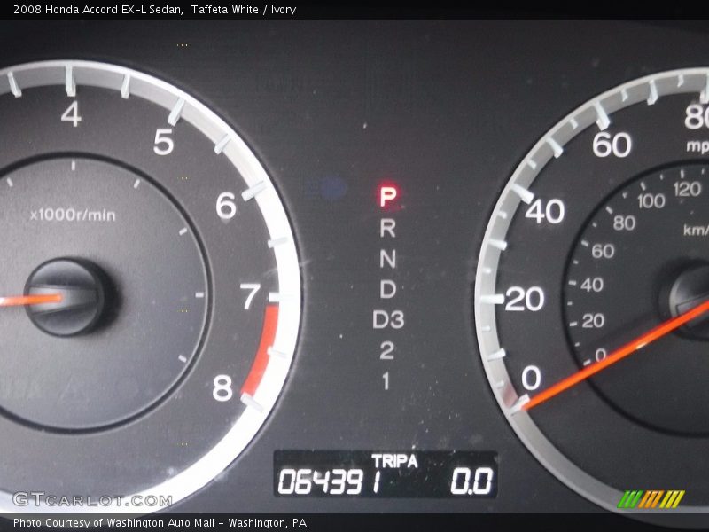 Taffeta White / Ivory 2008 Honda Accord EX-L Sedan