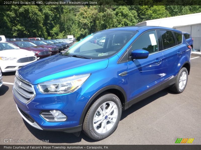 Lightning Blue / Medium Light Stone 2017 Ford Escape SE 4WD