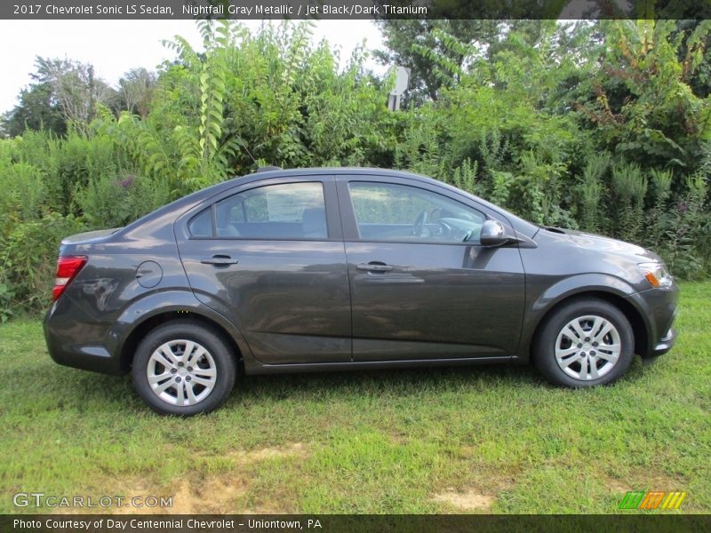 Nightfall Gray Metallic / Jet Black/Dark Titanium 2017 Chevrolet Sonic LS Sedan