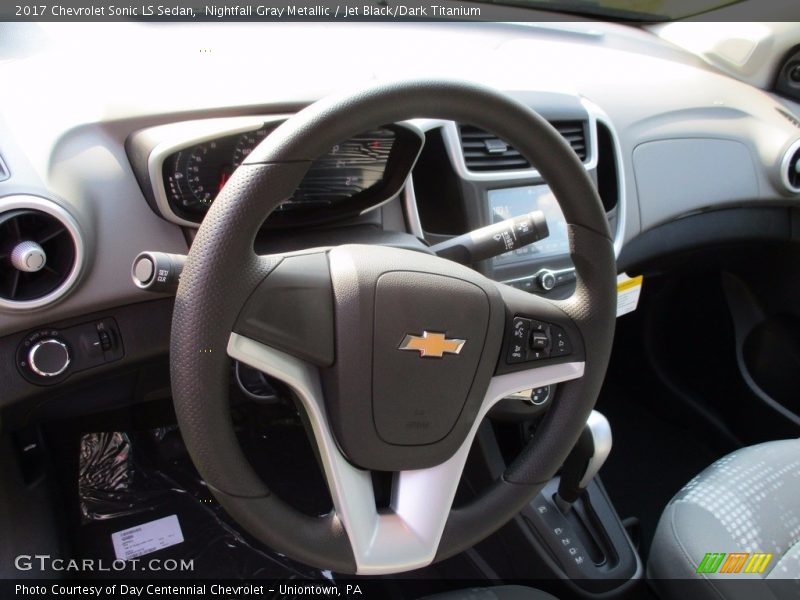 Nightfall Gray Metallic / Jet Black/Dark Titanium 2017 Chevrolet Sonic LS Sedan