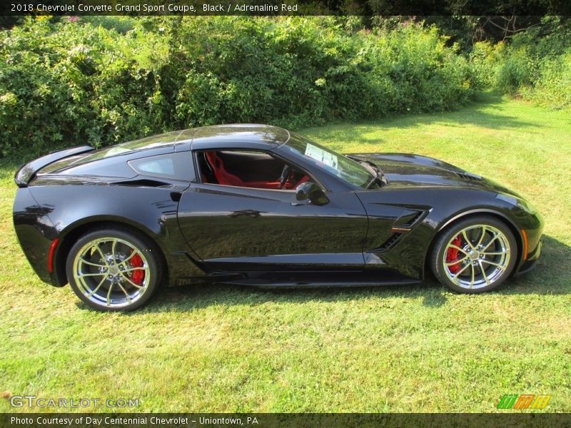 Black / Adrenaline Red 2018 Chevrolet Corvette Grand Sport Coupe