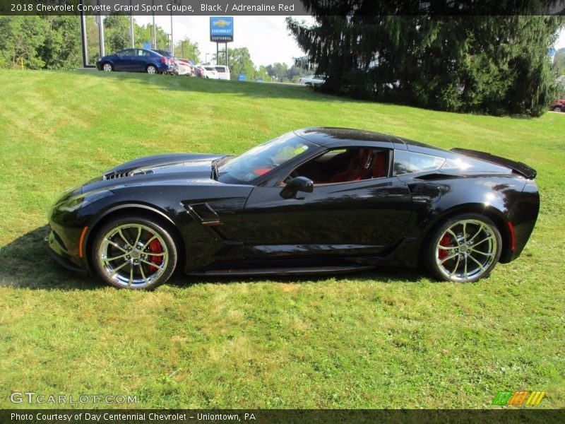 Black / Adrenaline Red 2018 Chevrolet Corvette Grand Sport Coupe
