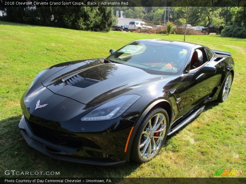 Black / Adrenaline Red 2018 Chevrolet Corvette Grand Sport Coupe