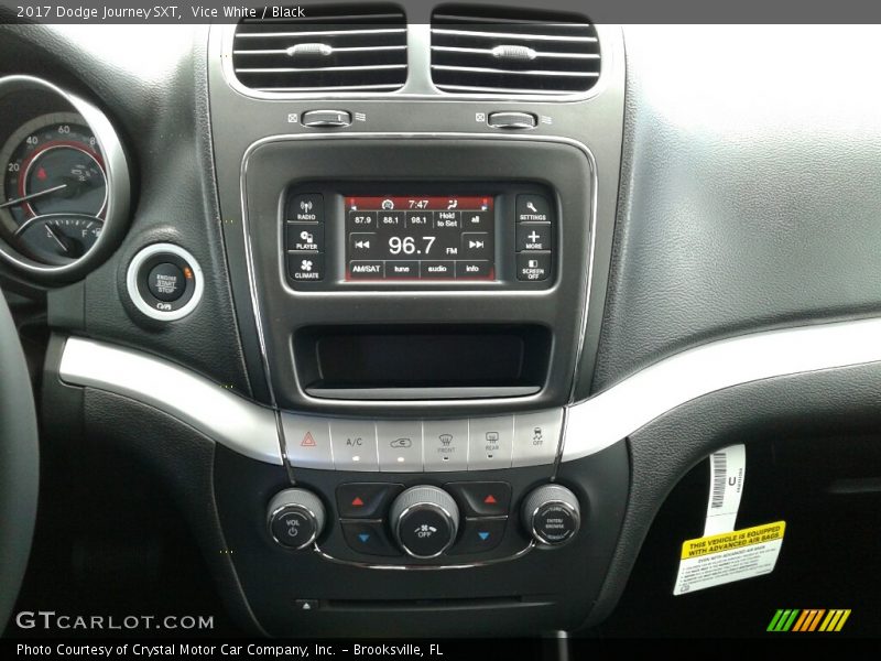 Vice White / Black 2017 Dodge Journey SXT